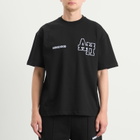 ANNIE HOOD Men's College T-Shirt in Black/Black