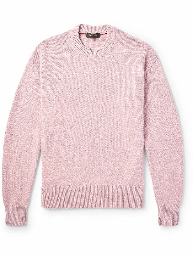 Photo: Loro Piana - Cotton and Cashmere-Blend Sweater - Pink