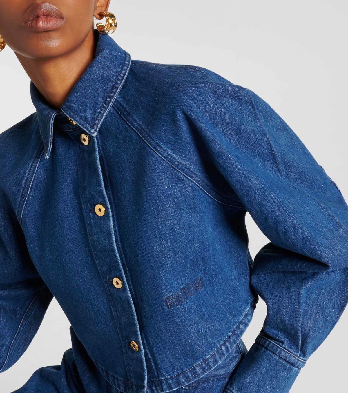 Patou Cropped denim shirt