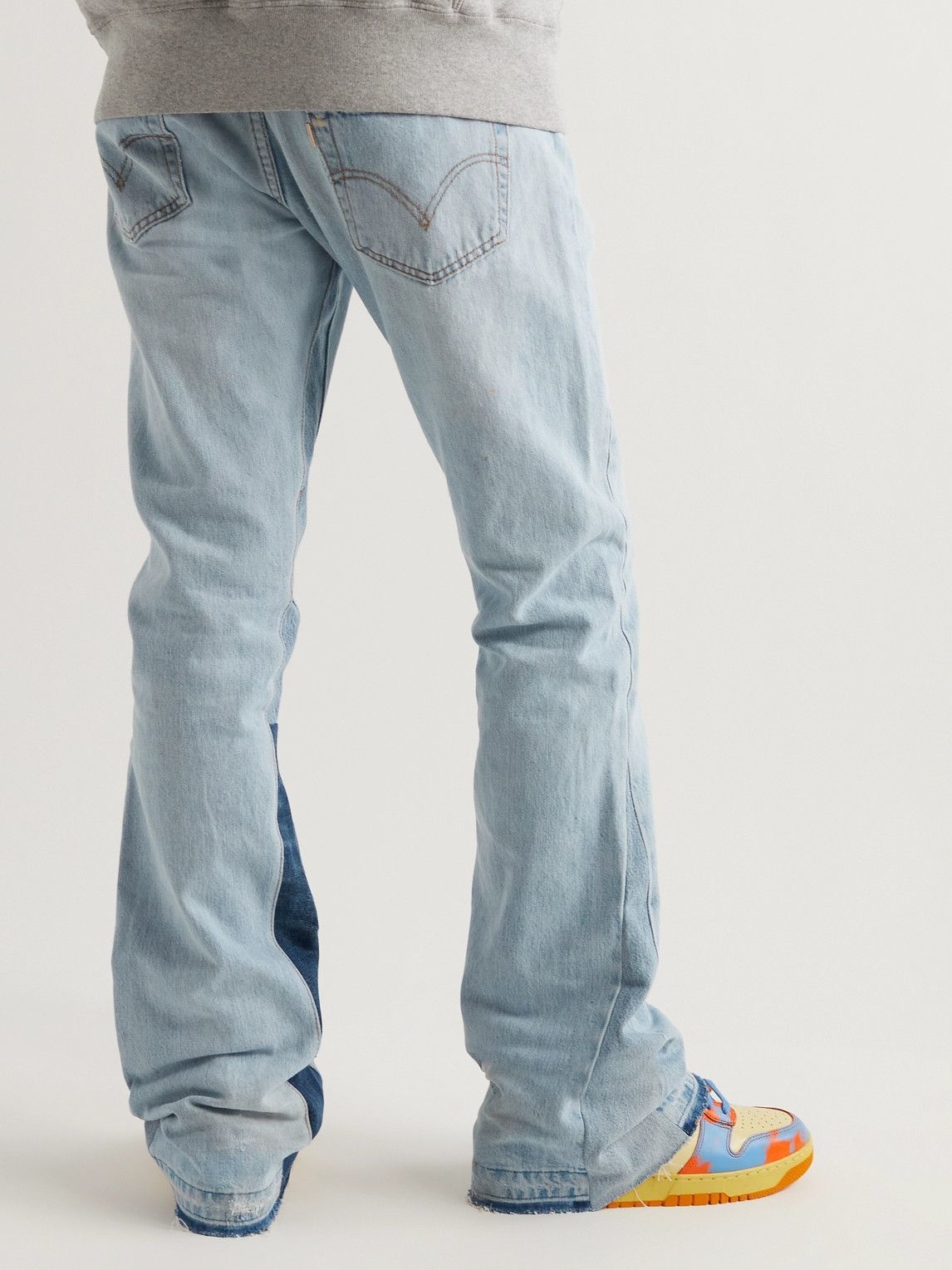 Gallery Dept. - La Flare Distressed Two-Tone Jeans - Blue Gallery