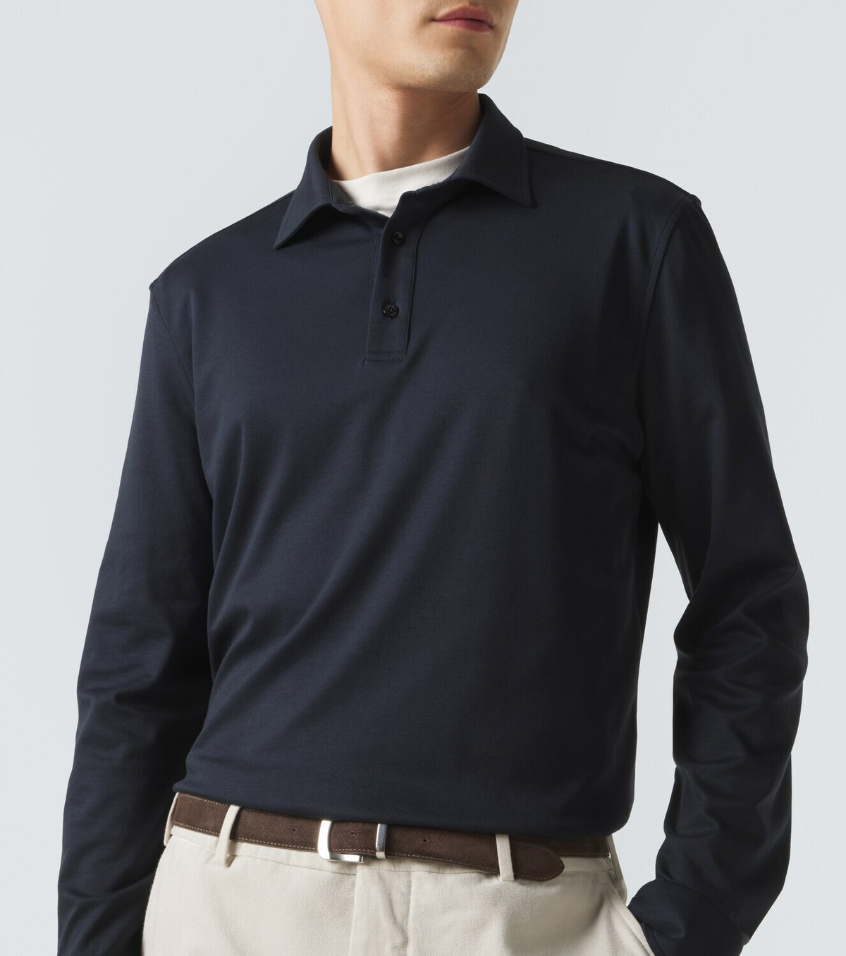 Agnona Cotton and silk polo shirt