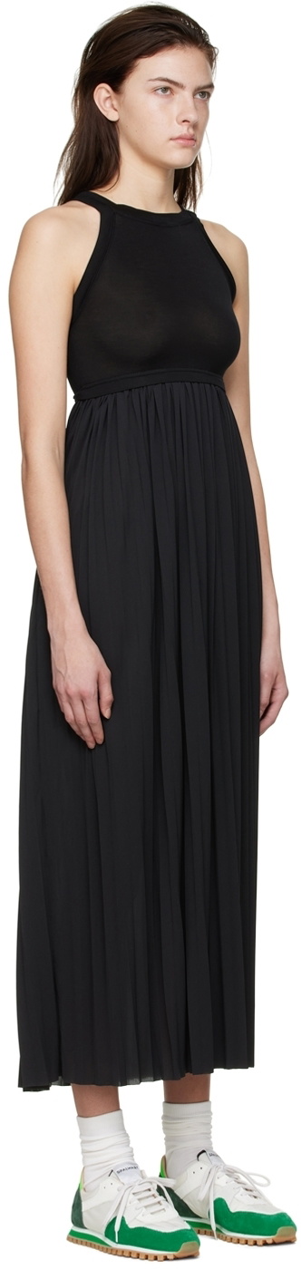 VAARA Black Polyester Midi Dress