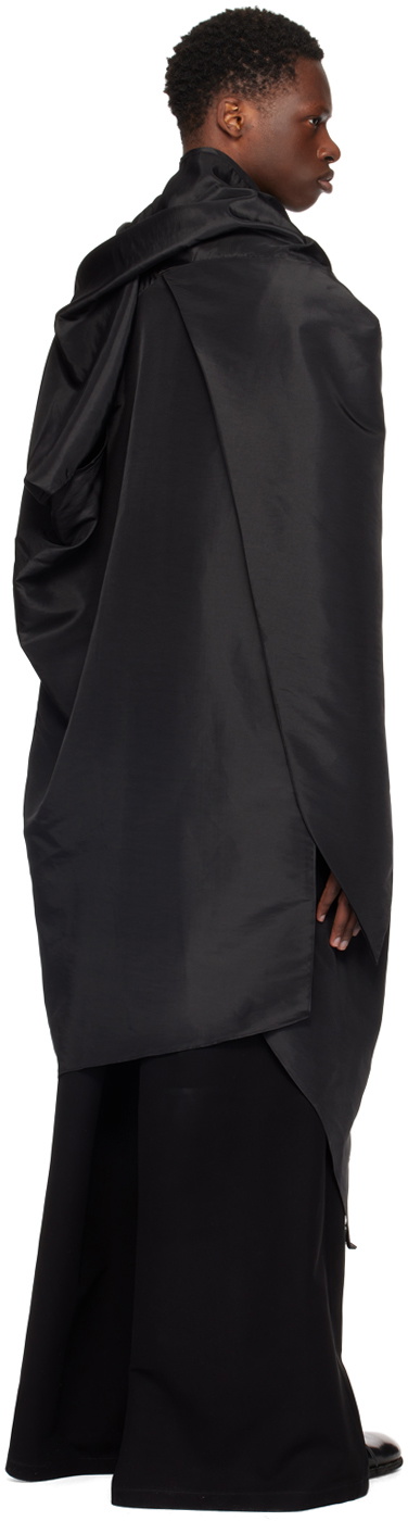 Nuba Black Poncho Coat