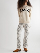 AMIRI - Chemist Carpenter Straight-Leg Leather-Appliquéd Jeans - White