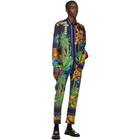 Versace Multicolor Silk Palm Springs Shirt