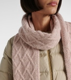 Moncler Embroidered alpaca-blend scarf