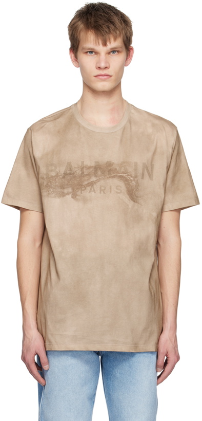 Photo: Balmain Khaki Desert T-Shirt