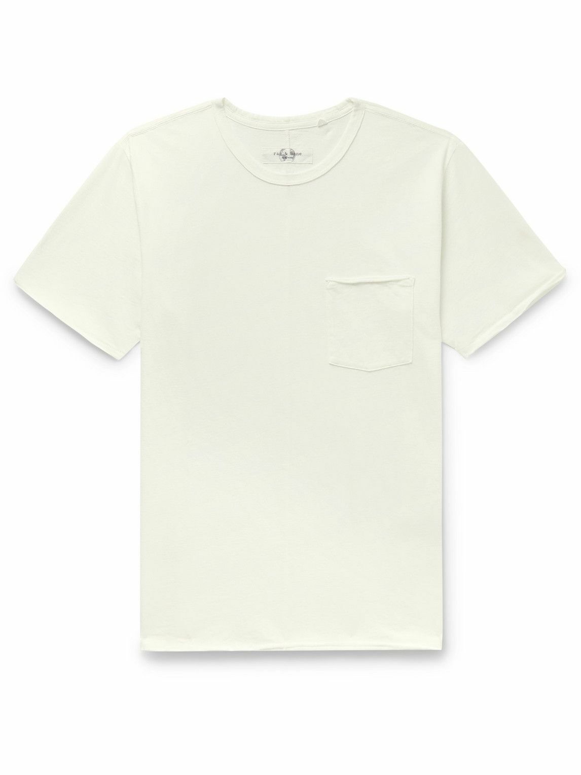 Rag & Bone - Miles Organic Cotton-Jersey T-Shirt - White Rag and Bone