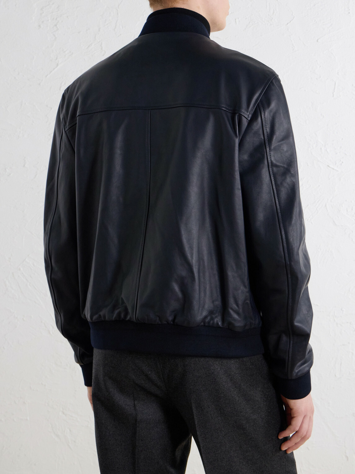 Mr P. - Reversible Leather Jacket - Blue