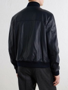 Mr P. - Reversible Leather Jacket - Blue