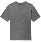 Hanro - Striped Mercerised Cotton T-Shirt - Black