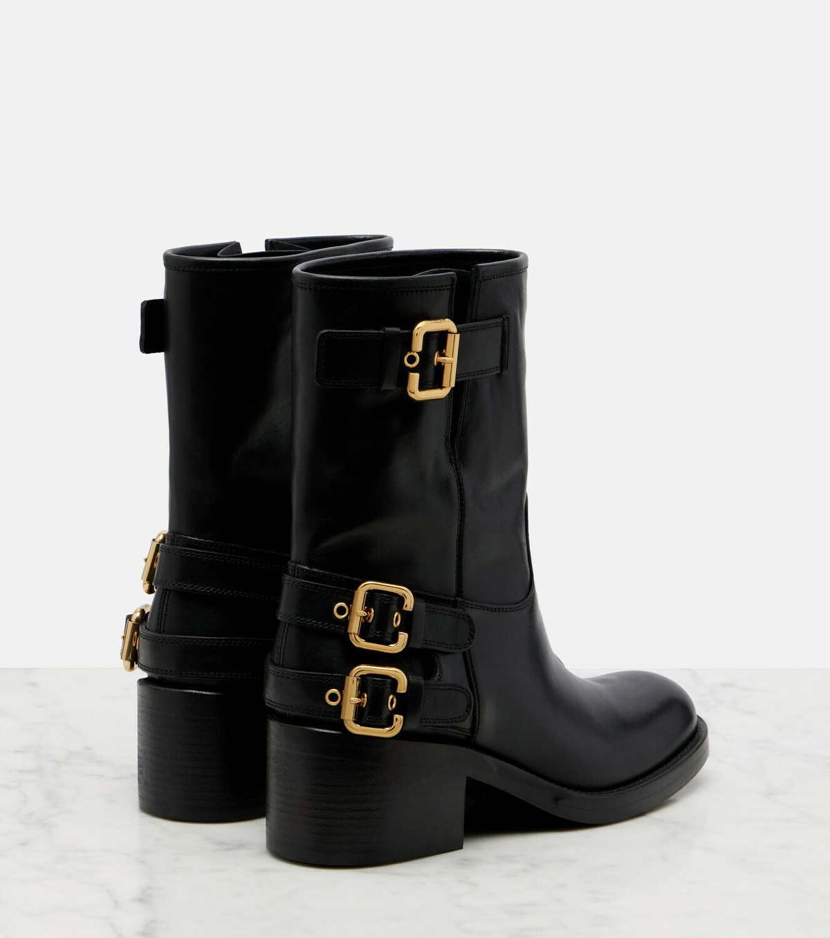 Chloé Dakota leather biker boots