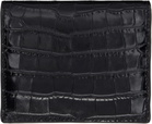 TOTEME Black T-Lock Croco-Embossed Card Holder
