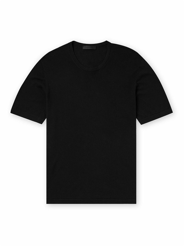 Photo: Saman Amel - Cotton and Cashmere-Blend T-Shirt - Black