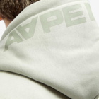 Men's AAPE Logo Hood Popover Hoodie in Light Khaki