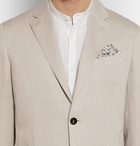 Ermenegildo Zegna - Beige Silk and Linen-Blend Blazer - Men - Beige