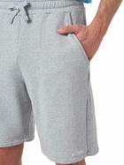 MC2 Saint Barth Man Mélange Grey Cotton Fleece Bermuda Shorts Randle