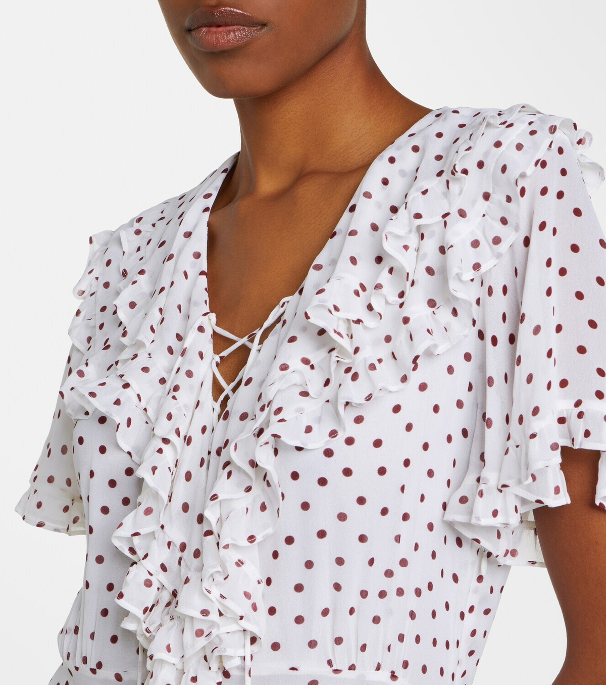 Dorothee Schumacher Dancing Dots polka-dot georgette midi dress