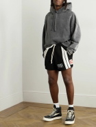 RRR123 - Trappist Straight-Leg Logo-Appliquéd Cotton-Canvas Drawstring Shorts - Black