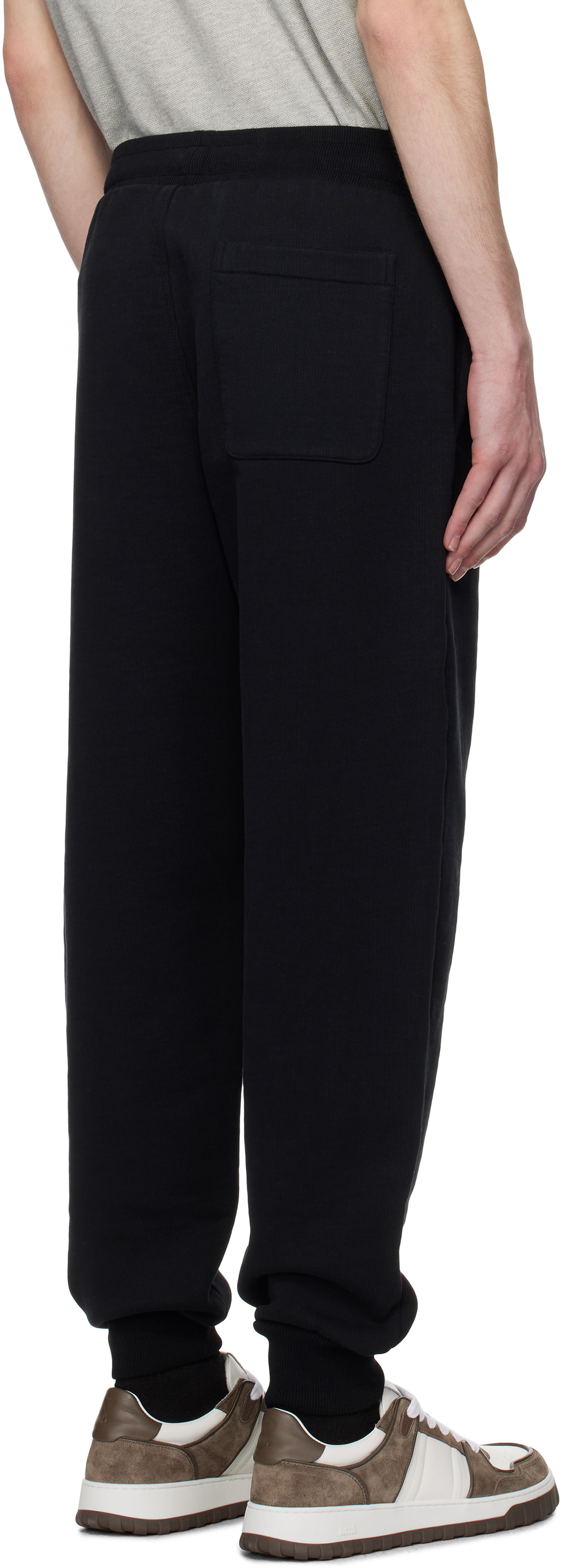AMI Paris Black Jogging Ami de Coeur Sweatpants