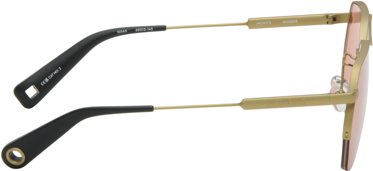 JACQUEMUS Gold La Croisière 'The Aviador' Sunglasses