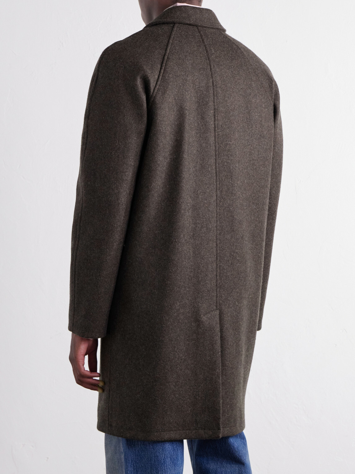 A.P.C. - Auster Brushed Wool-Blend Coat - Brown