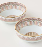 La DoubleJ Set of 2 porcelain snack bowls