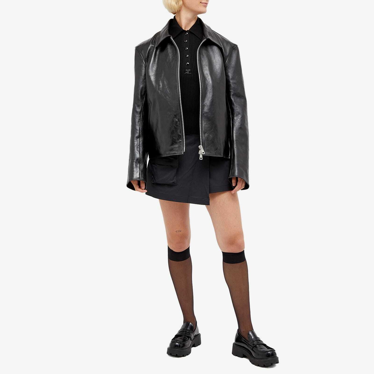 COURREGES - Woman - Black - POLO SHIRTS