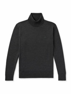 Etro - Logo-Embroidered Wool Rollneck Sweater - Gray