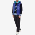 Moncler Men's Ragot Hooded Gilet in Mid Blue