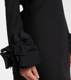 Valentino Crepe Couture ruffled minidress