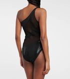 Norma Kamali Paneled one-shoulder swimsuit