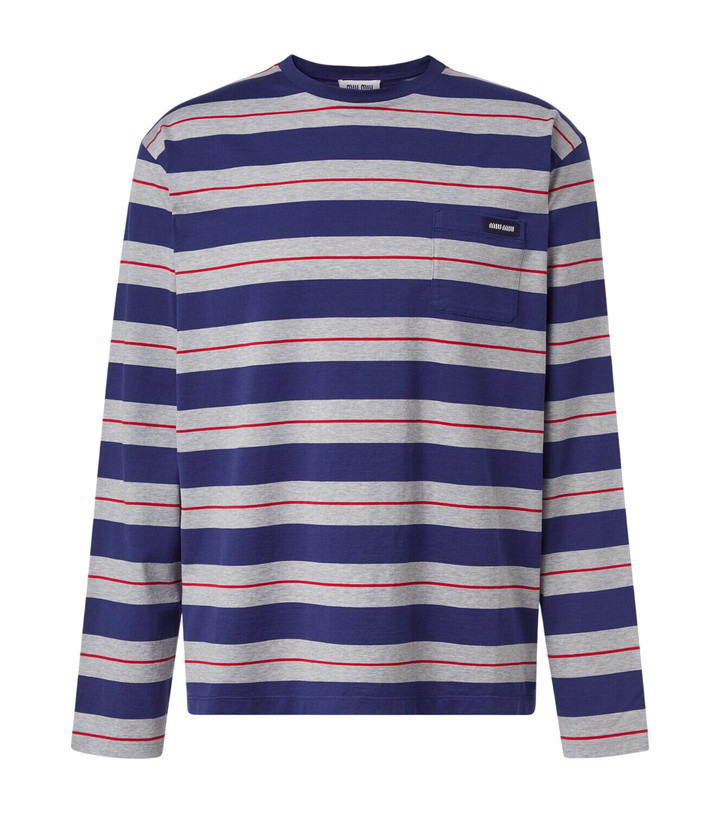 Photo: Miu Miu Striped cotton jersey T-shirt