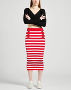 Balmain Womens Midi skirt in Red