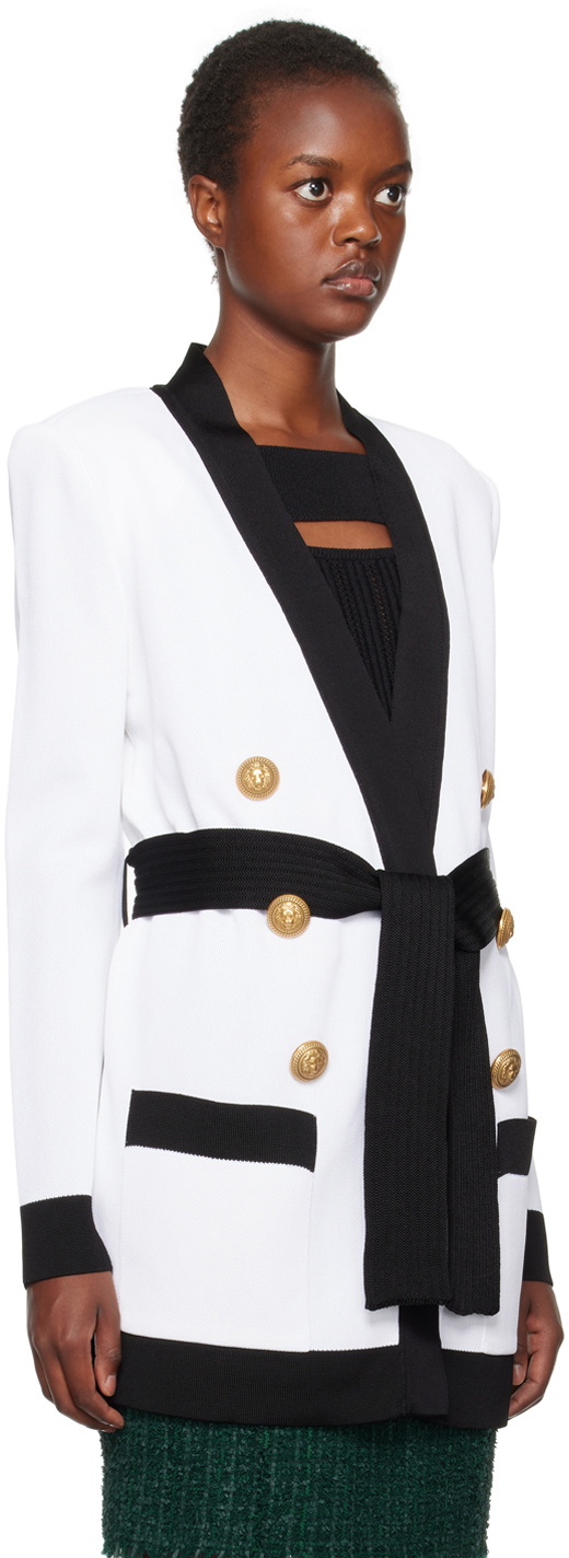 White belted outlet cardigan