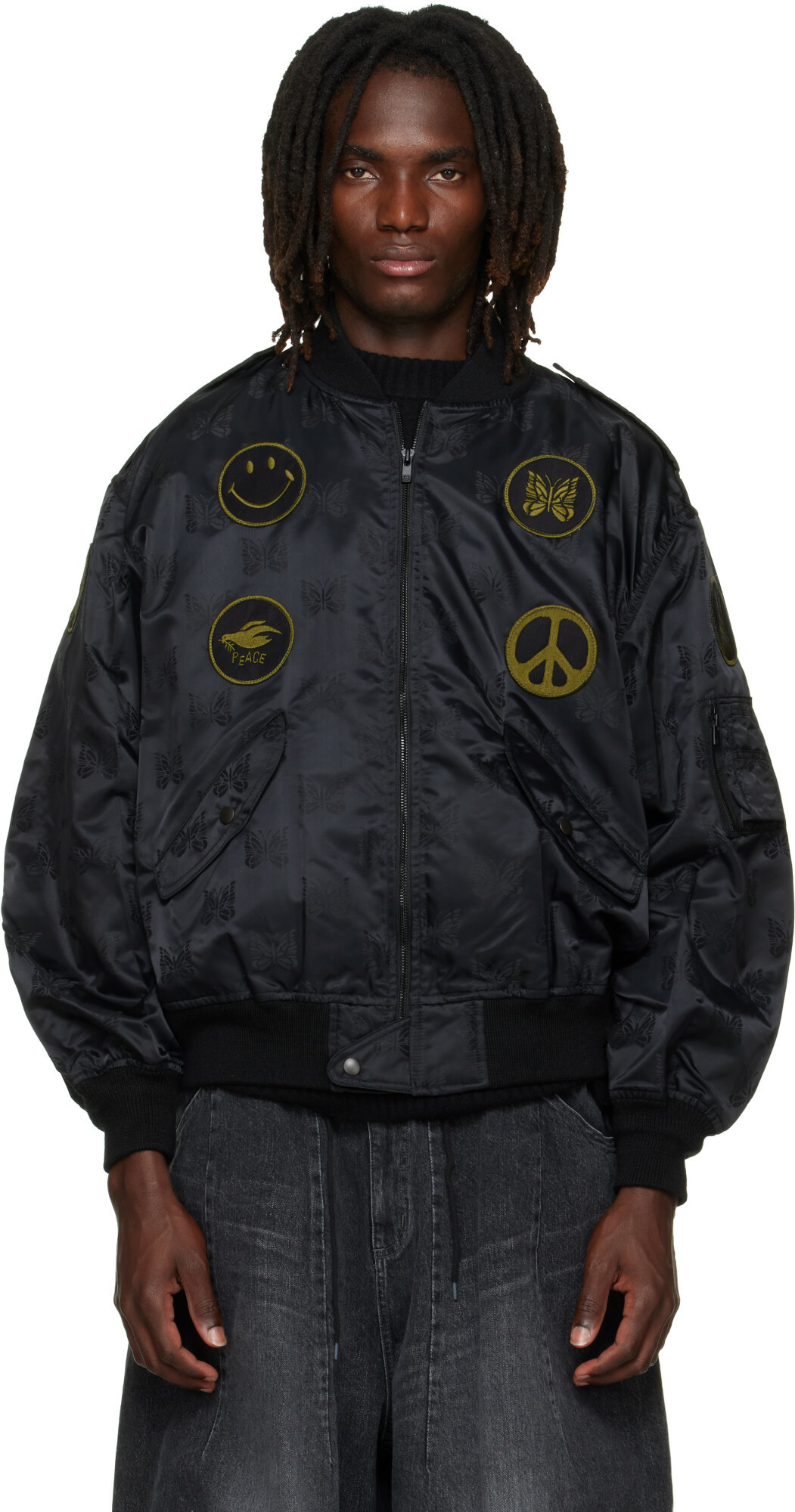 NEEDLES Black L2-B Bomber Jacket