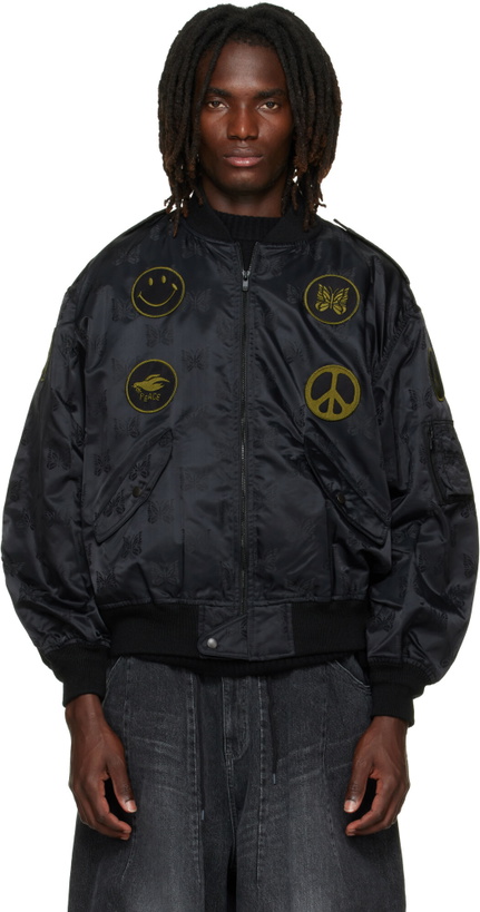 Photo: NEEDLES Black L2-B Bomber Jacket