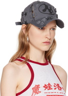 Mowalola Gray 'Lotta' Cap