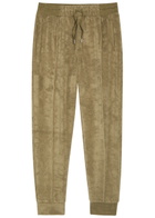 Aurélien Pintuck Tapered-leg Terry Sweatpants Khaki