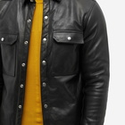 Rick Owens Men's Leather Overshirt in Black