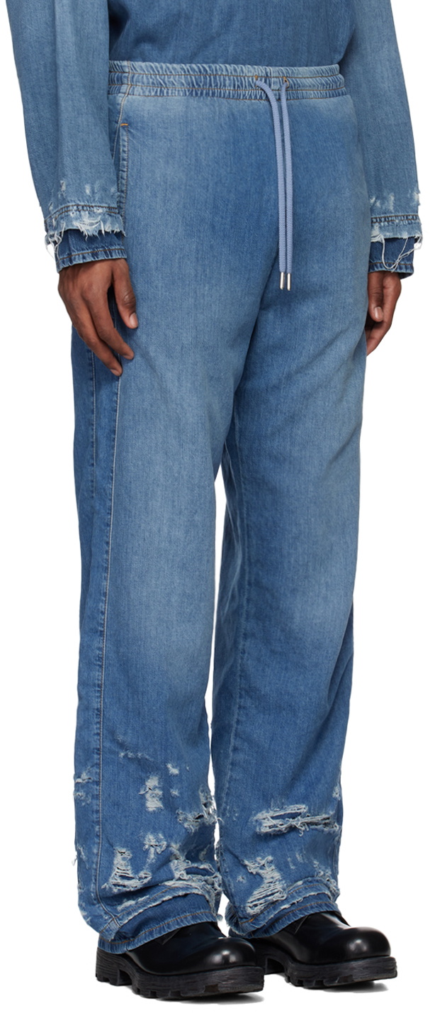 Blue cheap jeans sweatpants