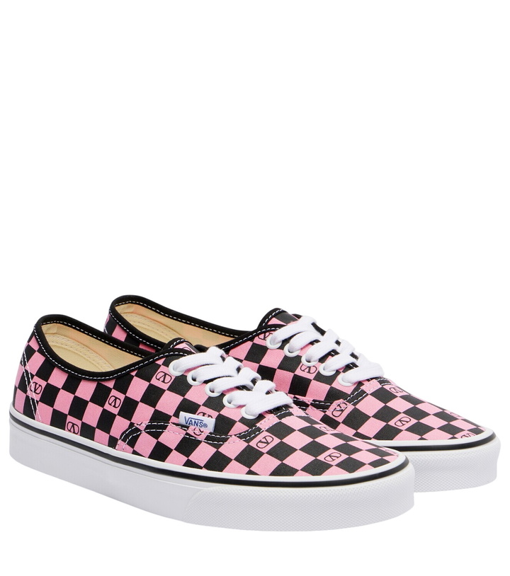 Photo: Valentino Garavani and Vans VLogo checked sneakers