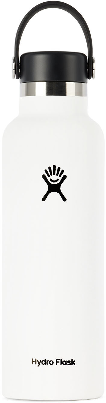 Hydro Flask Bottle, Standard Mouth, White, 21 Ounce