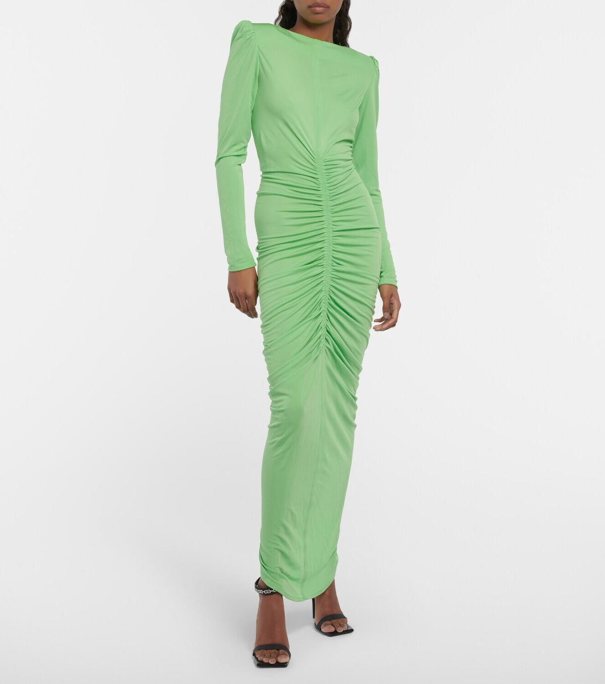 ワンピース GIVENCHY Women Mid Skirts BW21PS3YHY 330 Green Gold Button Midi Skirt | GIVENCHY | elysewalker