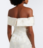 Markarian Bridal Clover brocade bustier gown