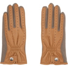 Vivienne Westwood Beige & Gray Leather Sheep Gloves