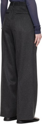 AURALEE Gray Cashmere Moleskin Two-Tuck Trousers