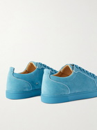 Christian Louboutin - Louis Junior Spikes Cap-Toe Suede Sneakers - Blue