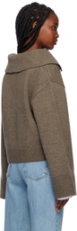 Axel Arigato Brown Clio Cropped Sweater