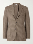 Boglioli - Houndstooth Virgin Wool-Blend Blazer - Brown